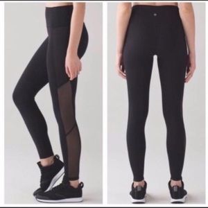 Lululemon Mini Dot Mesh Leggings Black 4